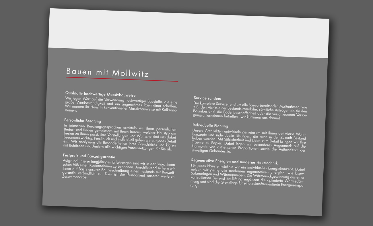 Mediendesign Katalog Mollwitz